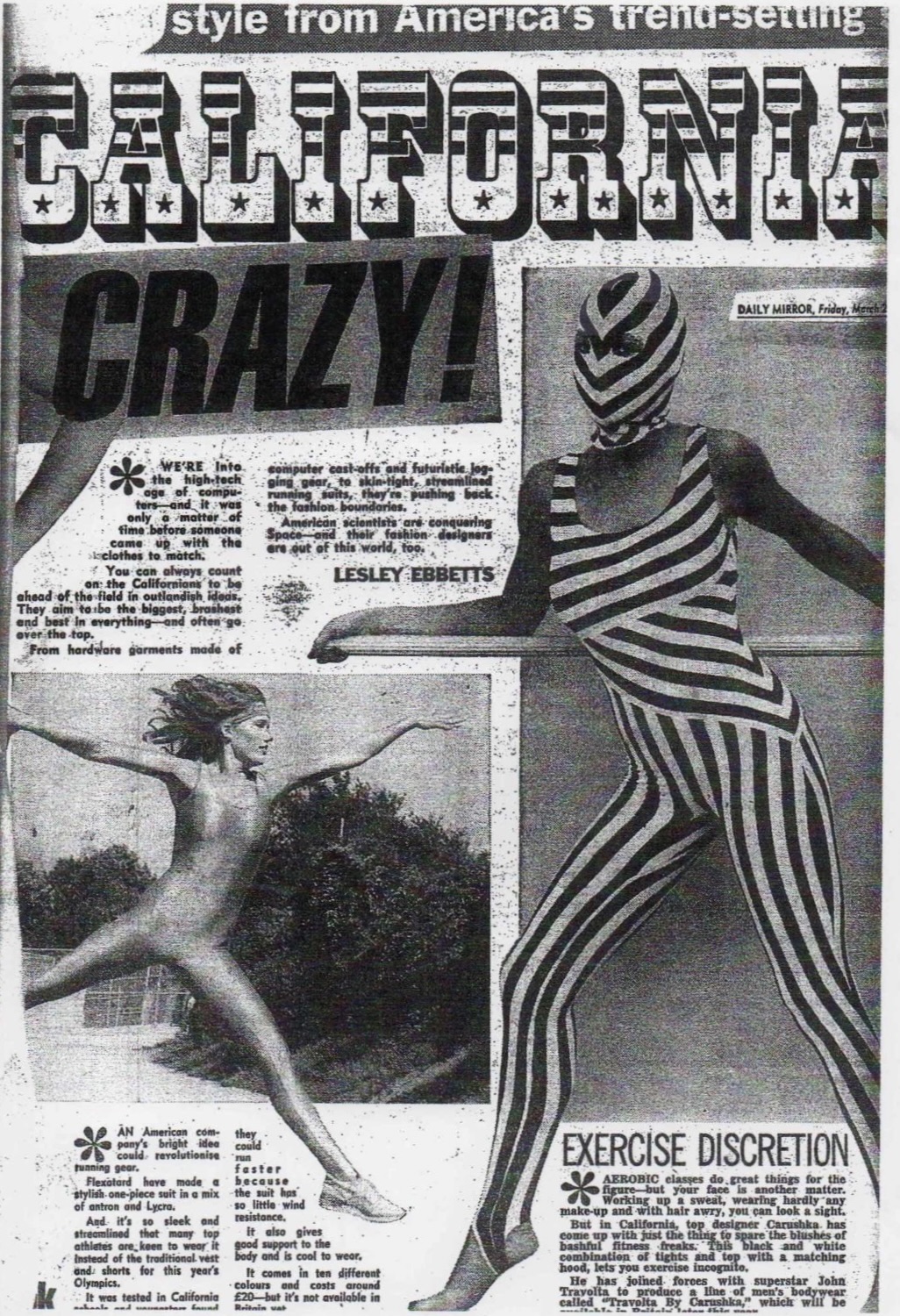 1980 Daily Mirror: “California Crazy” & The Rise of Carushka Bodywear